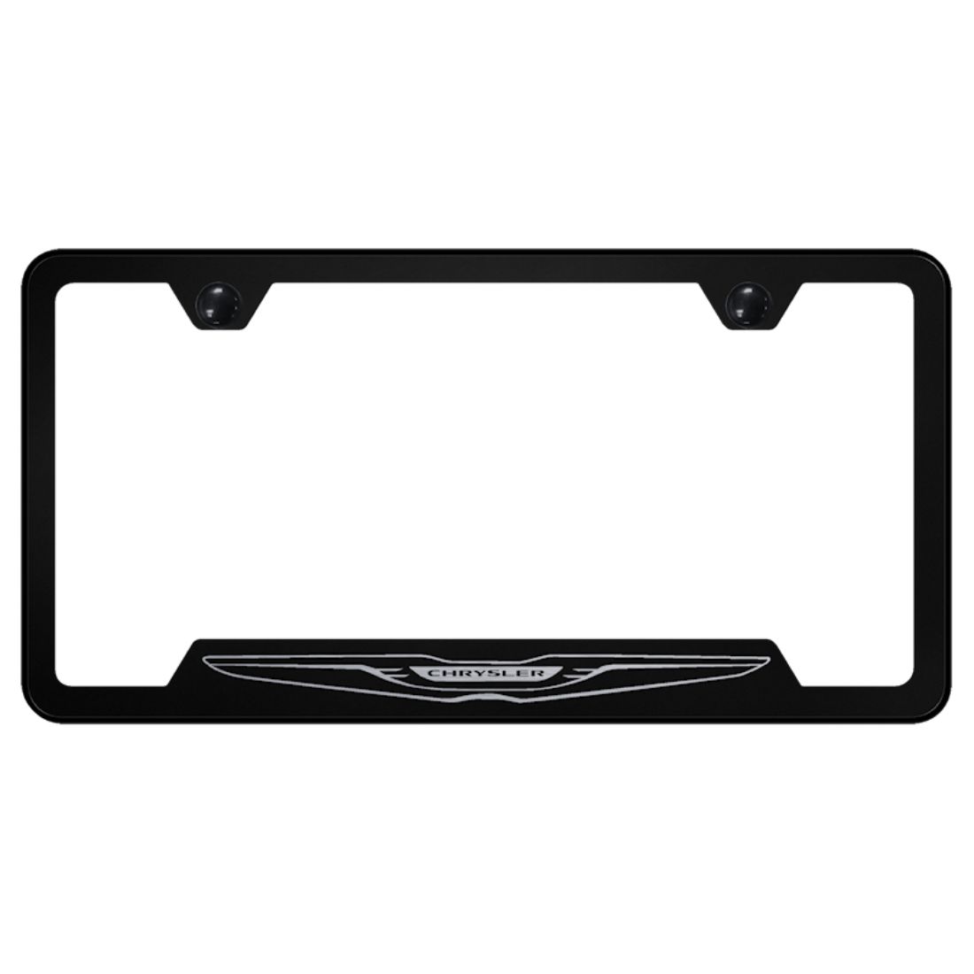 Chrysler Black Stainless Steel License Plate Frame GF.CHRL.EB eBay