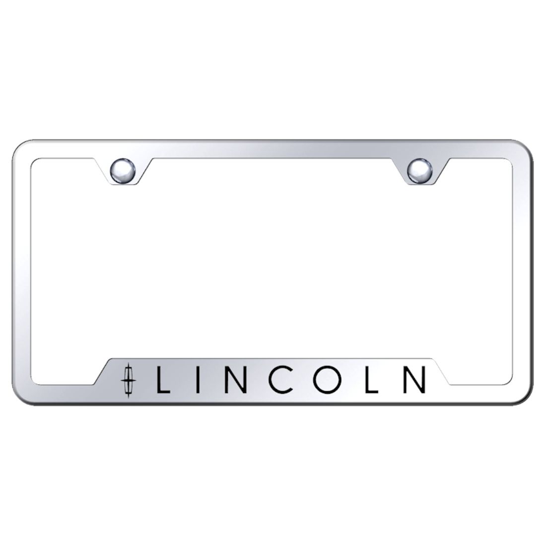 Lincoln Mirrored Chrome Stainless Steel License Plate Frame GF.LIN.EC