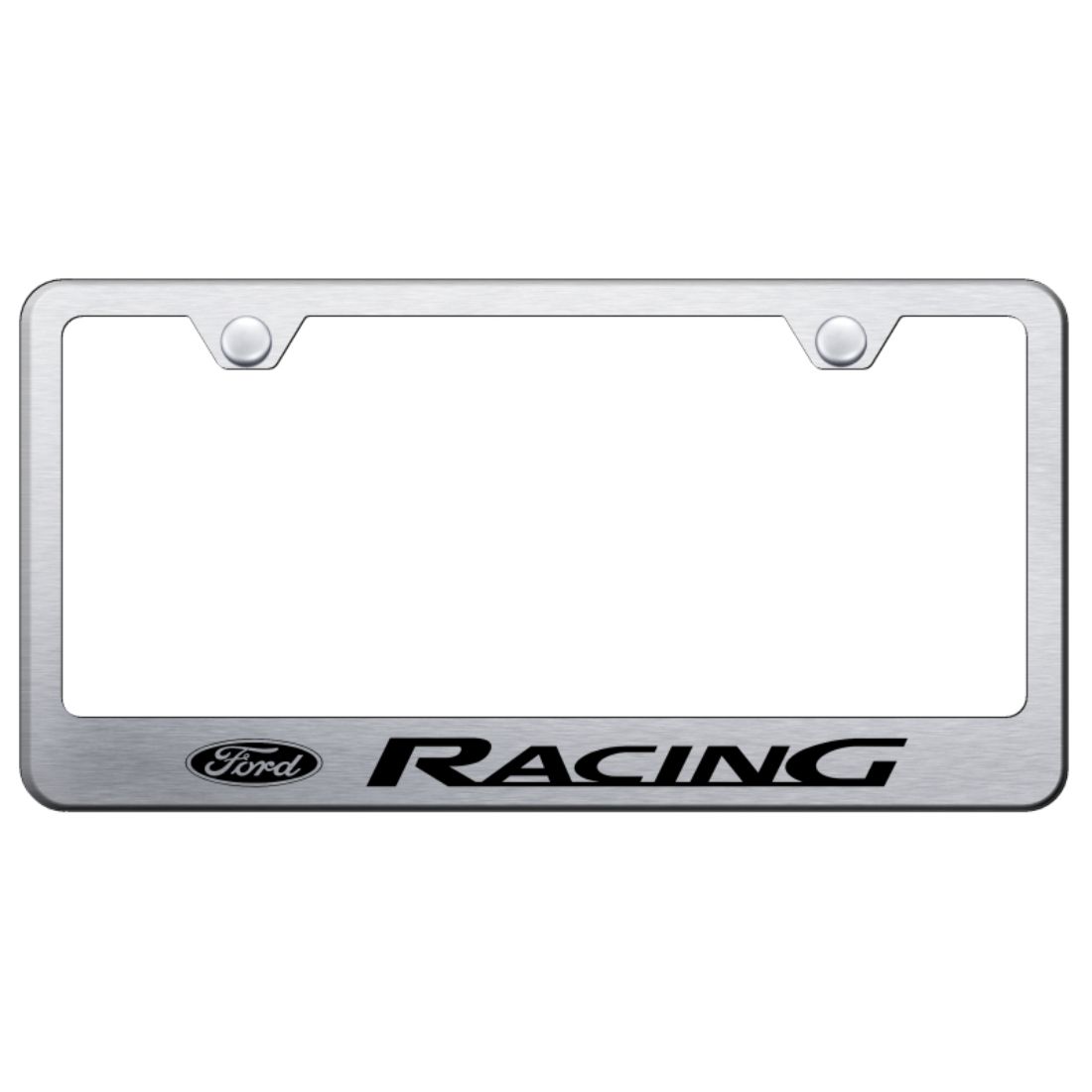 Ford Racing Brushed Chrome Stainless Steel License Plate Frame | eBay