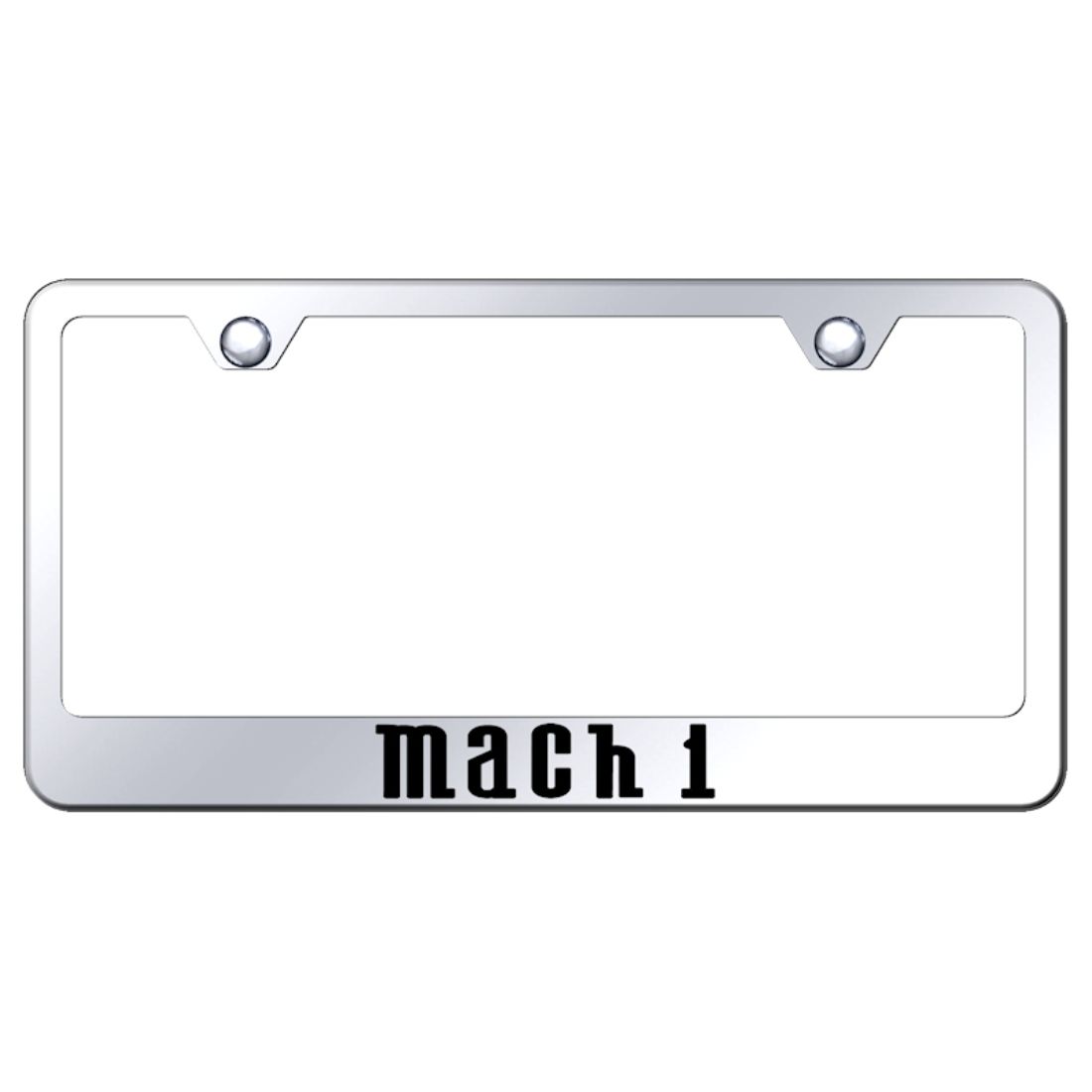 Ford Mustang Mach 1 Mirrored Chrome Stainless Steel License Plate Frame