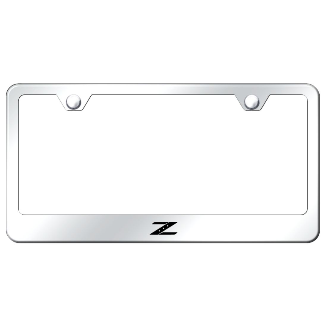 Nissan Z Mirrored Chrome Stainless Steel License Plate Frame LF.Z.EC
