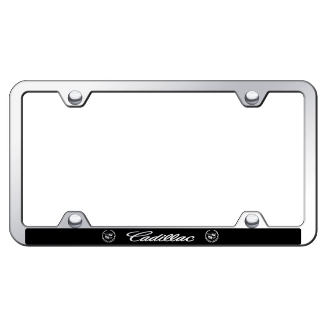 cadillac chrome license plate frame