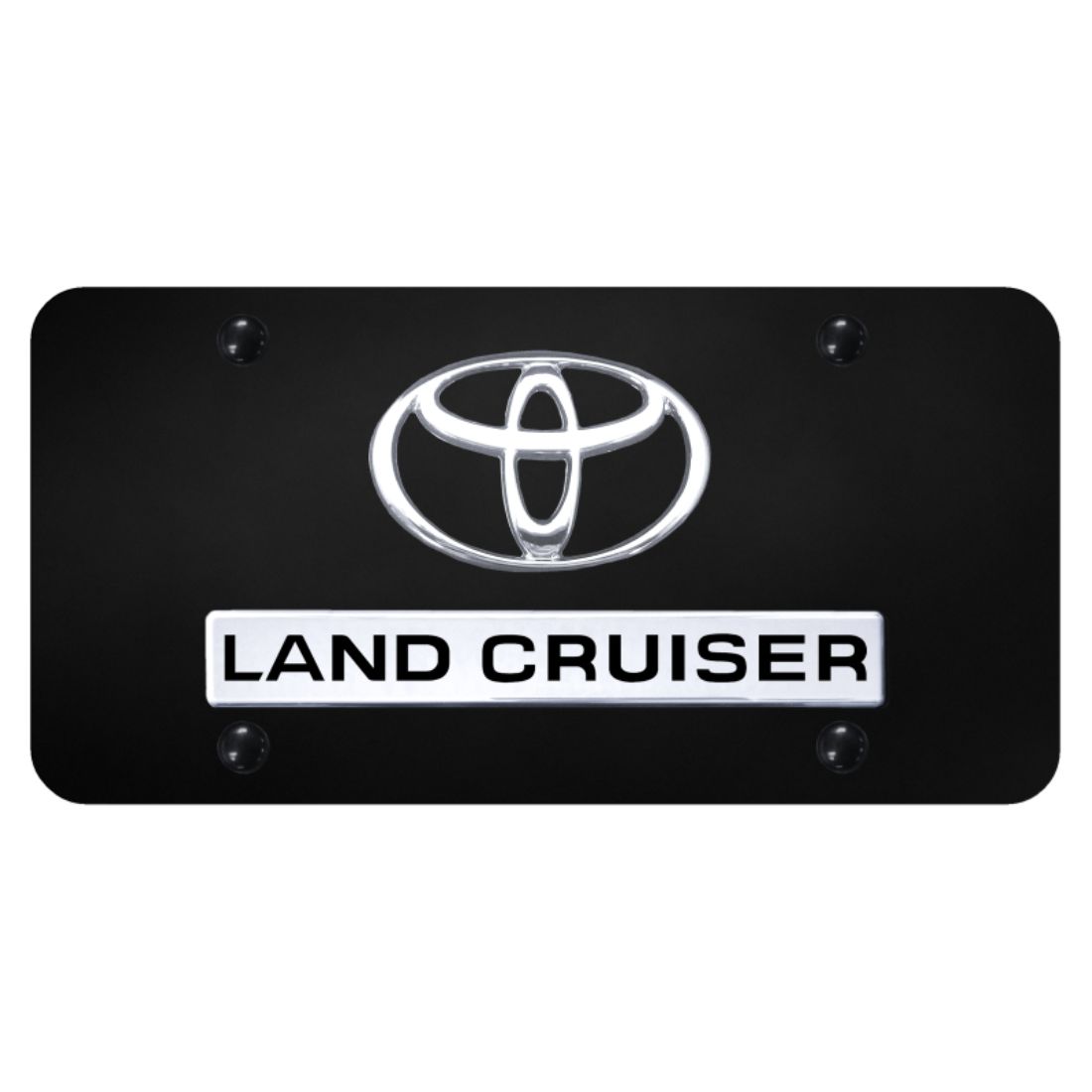 Toyota Land Cruiser Black Stainless Steel License Plate X D Lac Cb Ebay