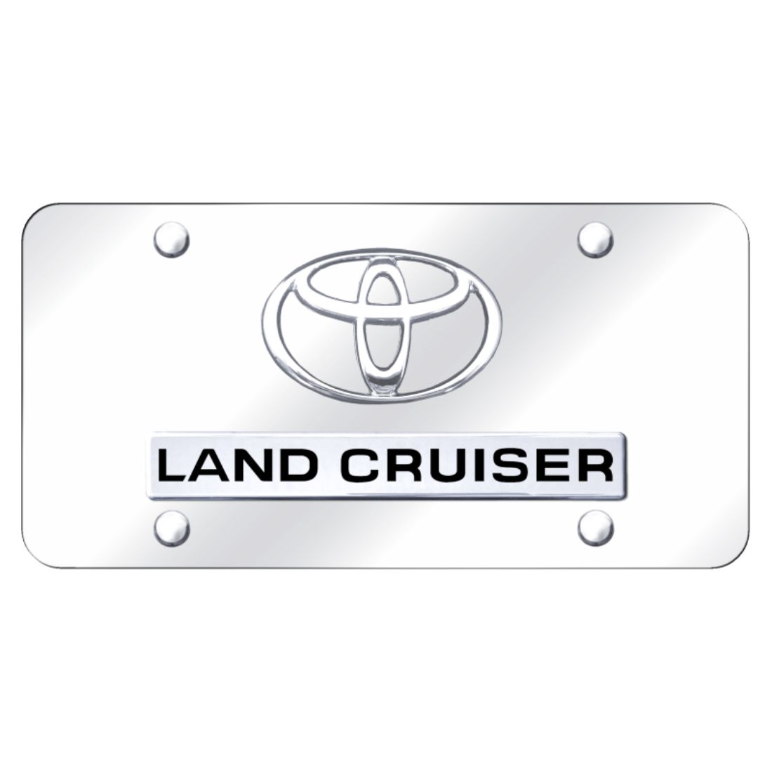 Toyota Corolla Logo License Plate Standard Frame Black Powder Stainless Steel