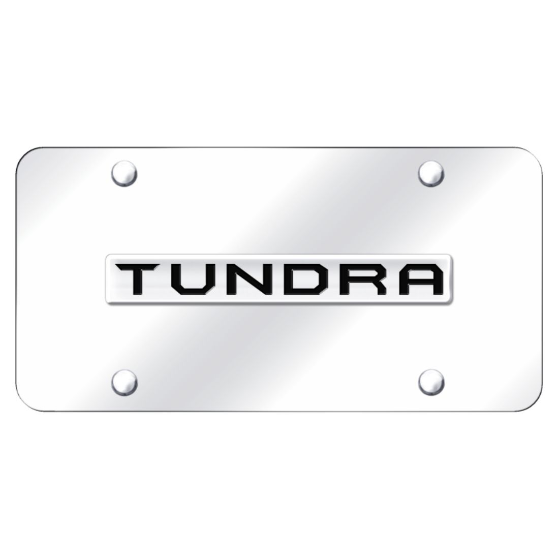 Toyota Land Cruiser Logo Name Chrome Black Front License Plate TRD Novelty Metal