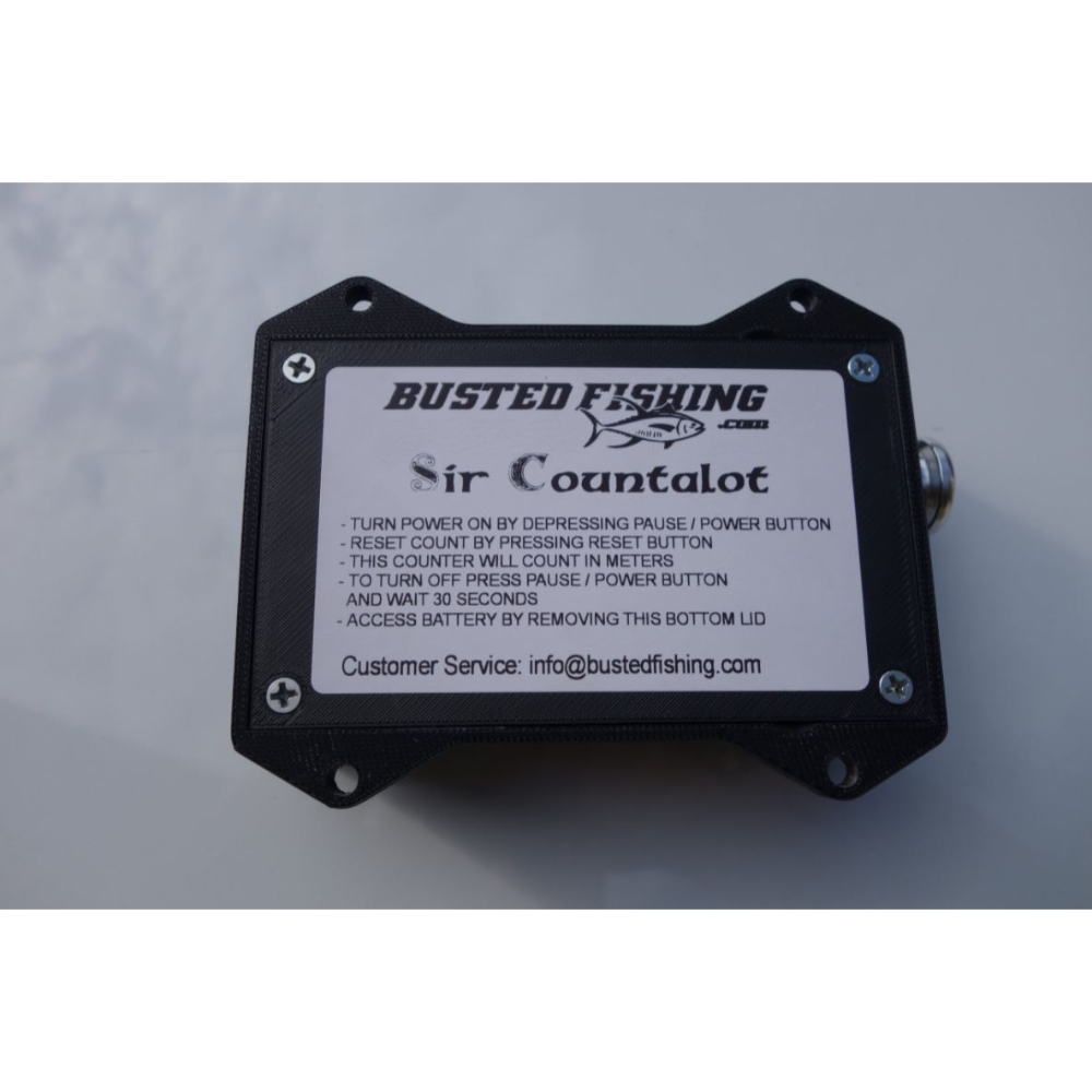 Busted Fishing Sir Countalot Fishing Line Counter for reel spooling stations
