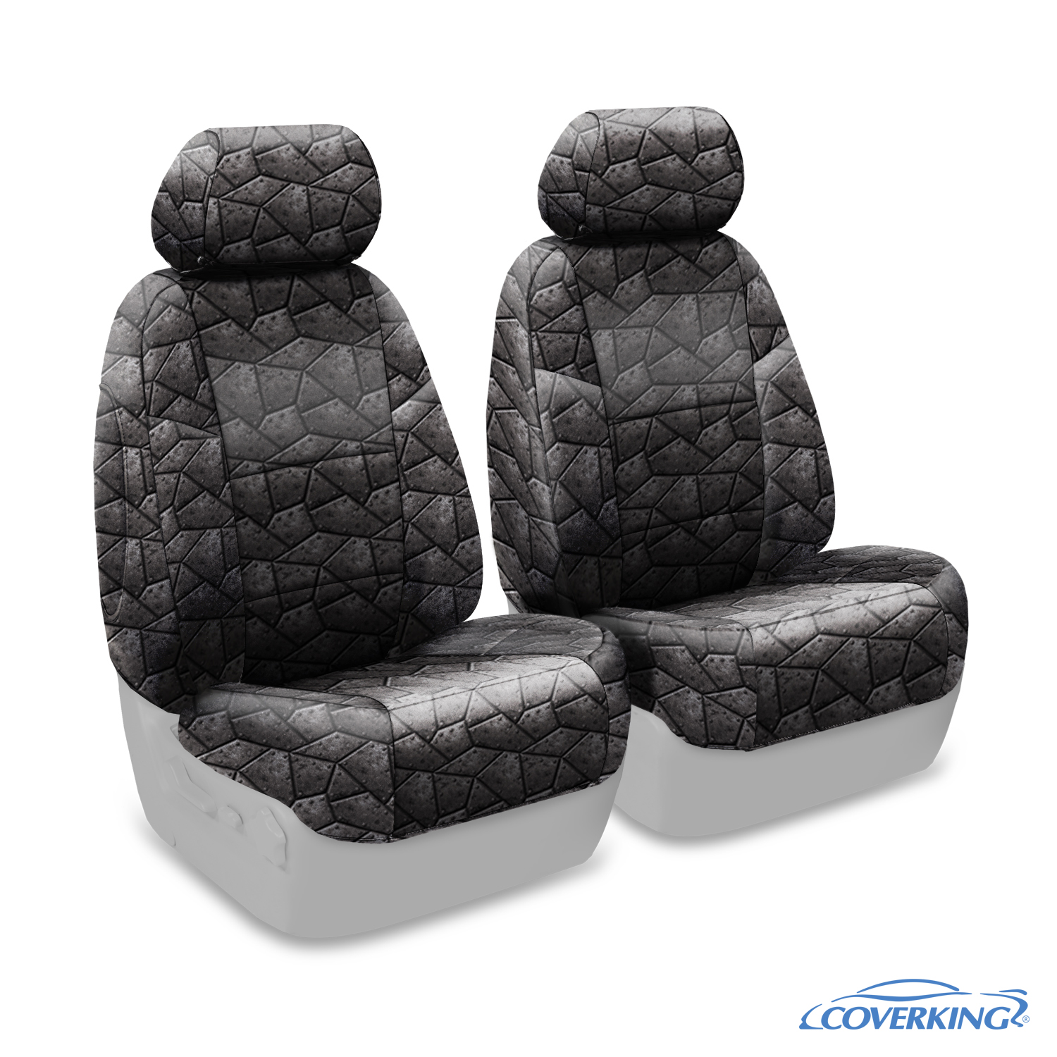 Neosupreme Wine with Black Sides Coverking Custom Fit Front 50/50 Bucket Seat Cover for Select Jeep Liberty Models 
