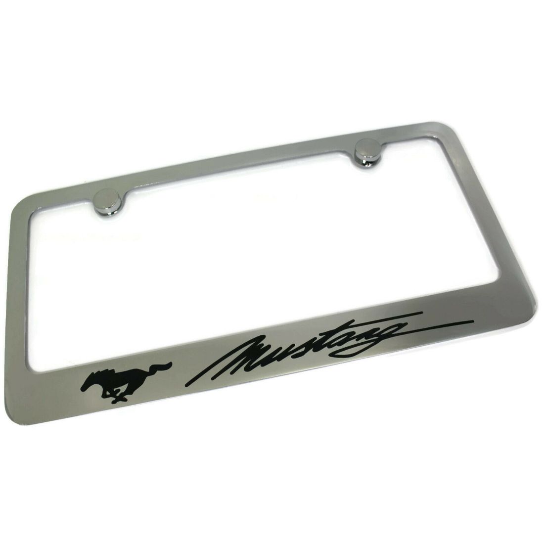 Ford Mustang Cobra Chrome Brass License Plate Frame Elite