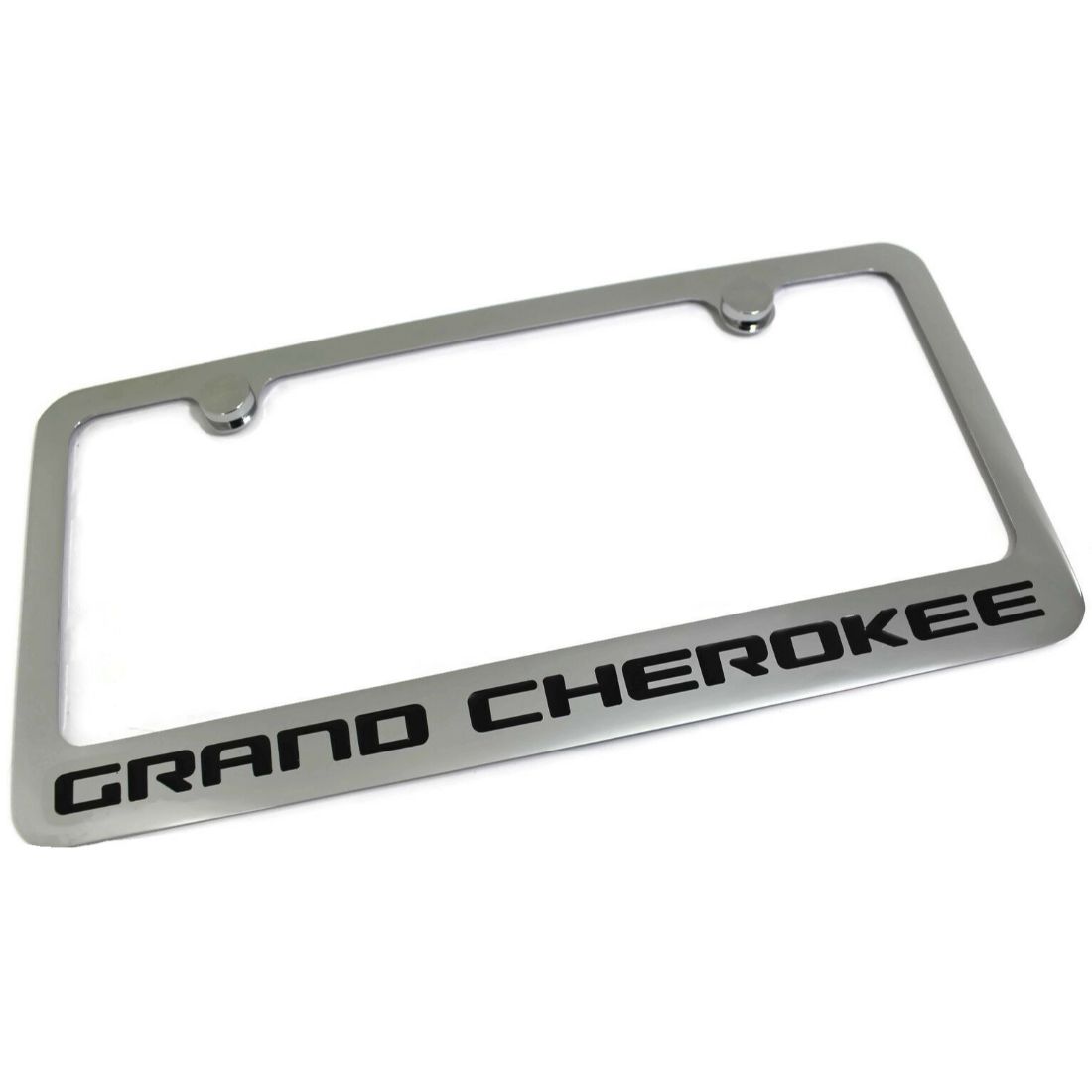 Jeep Grand Cherokee License Plate Frame Number Tag Engraved Chrome Plated Brass